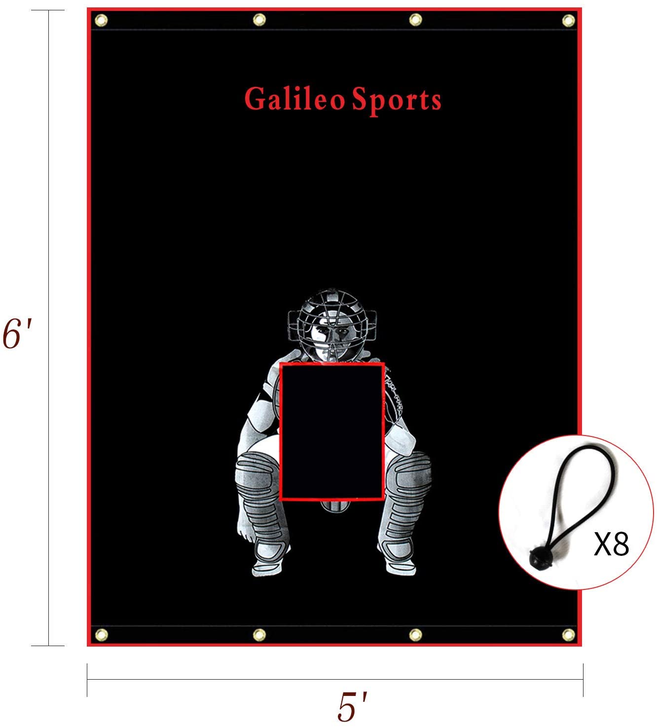 Gagalileo Softball Backstop Viny Target 5X6ft
