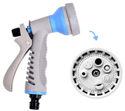 Small Garden Hose Reel, Retractable 50Ft Water Hose Reel With 7 Water Sprayer Modes, Wall Mount Kink Free and Convenient Storage (Mini, Blue)