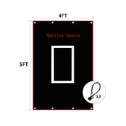 Galileo Softball Backstop Vinyl Heavy Duty Baseball Batting Cage Backstop Pitching Target Trainer Backstop Net Saver with Square Image 4X5FT