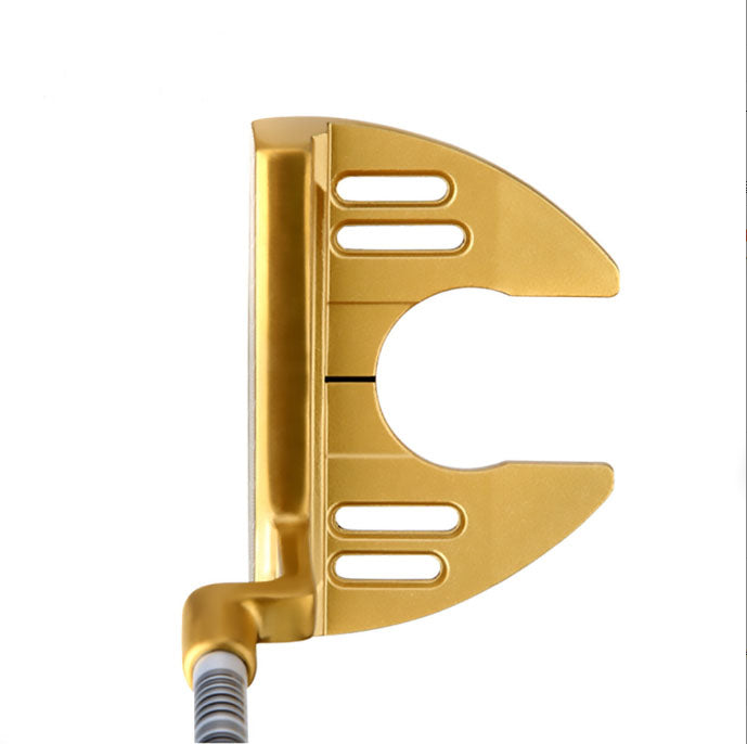 With Line of Sight Golden Golf Practice Club