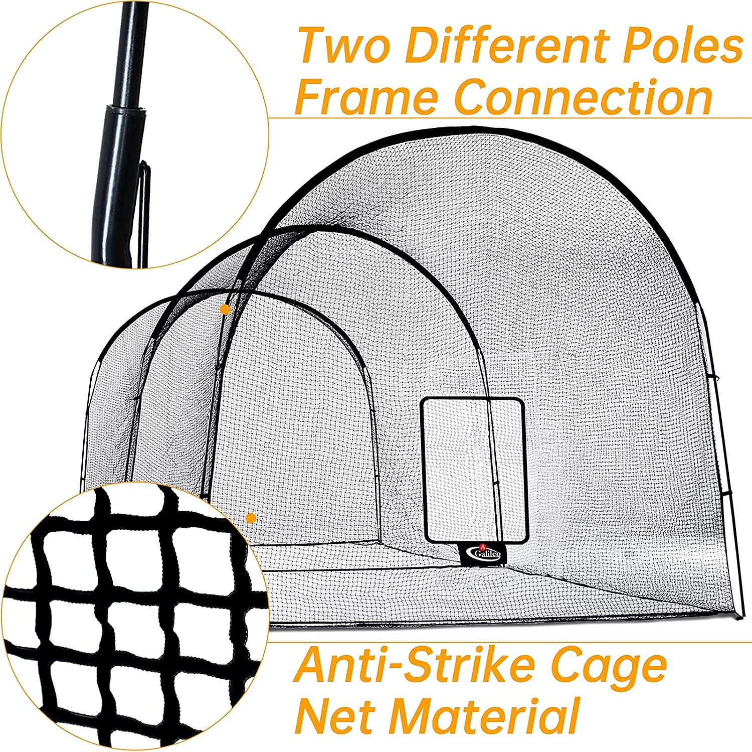 Gagalileo Baseball Batting Cage 22X12X10