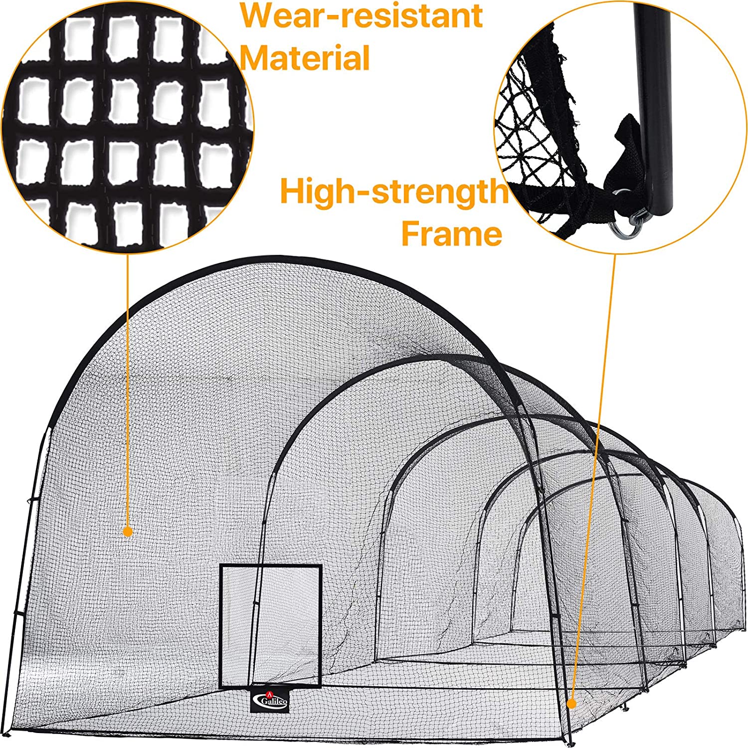 Gagalileo Batting Cage Baseball Net 44X12X10ft