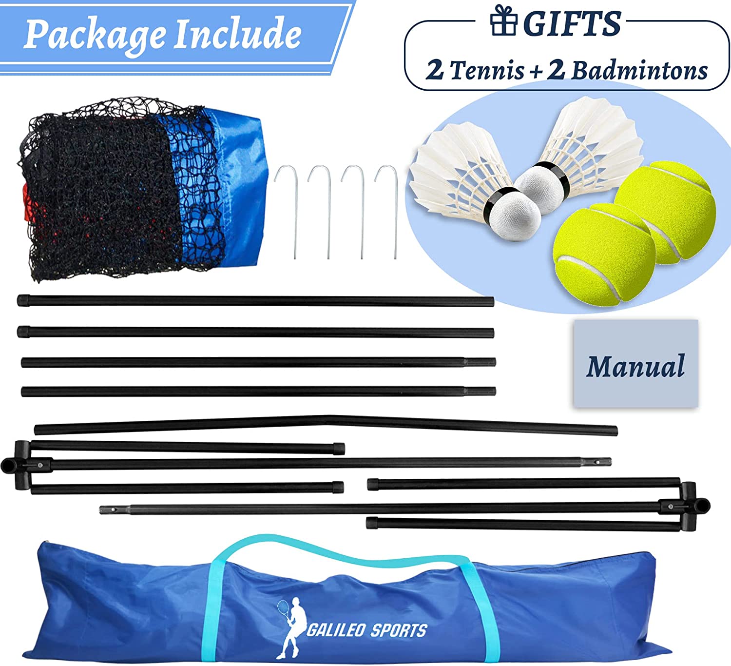 Gagalileo Volleyball Tennis Net/Kids