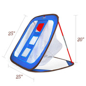 Golf Chipping Net Training Aids with Foam Training Balls(12 pack) |25" X25"X20'' | Blue | Galileo Sports