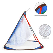 Golf Chipping Net Training Aids with Foam Training Balls(12 pack) |25" X25"X20'' | Blue | Galileo Sports