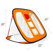 Golf Chipping Net Training Aids with Foam Training Balls(12 pack) | 25''X25''X20'' | Orange | Galileo Sports