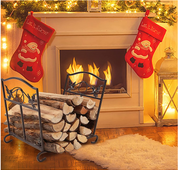 Fireplace Log Holder Wood Rack Indoor Indoor Fireplace Accessories Decorations Log Rack Storage Fire