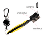 Double sided Ball brush with sheathed Brush Golf Club Brush Groove Cleaner | Galileo Sports