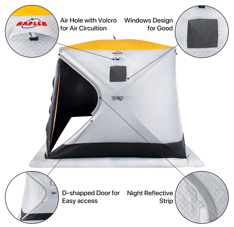 Galileo Ice Fishing Shelter/3-4 Person Portable Ice Fishing Tent with Bag