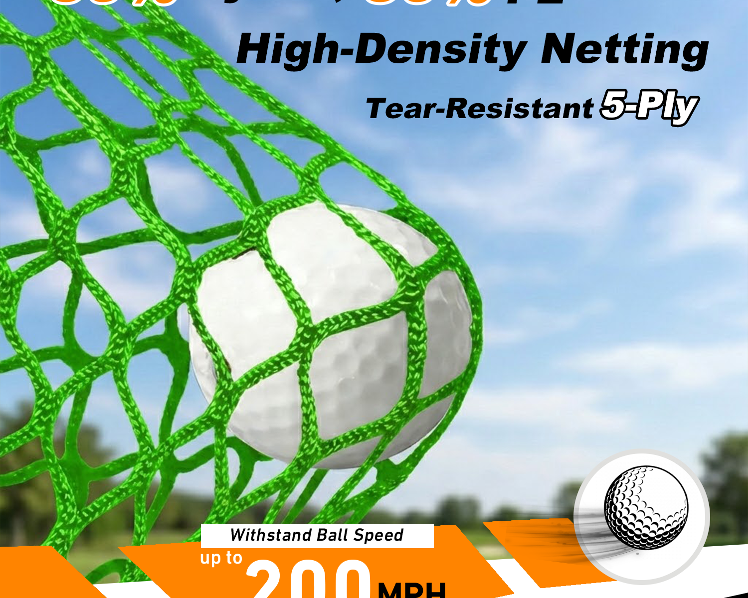 Gagalileo Golf Hitting Cage 10x10x10ft