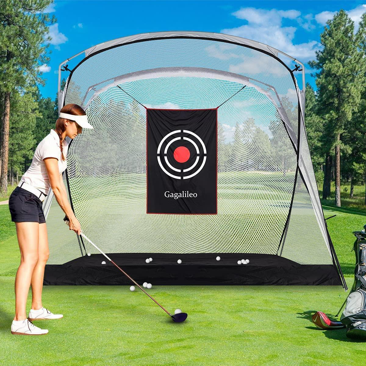 Gagalileo Golf Hitting Net 9x7x5ft Backyard Practice