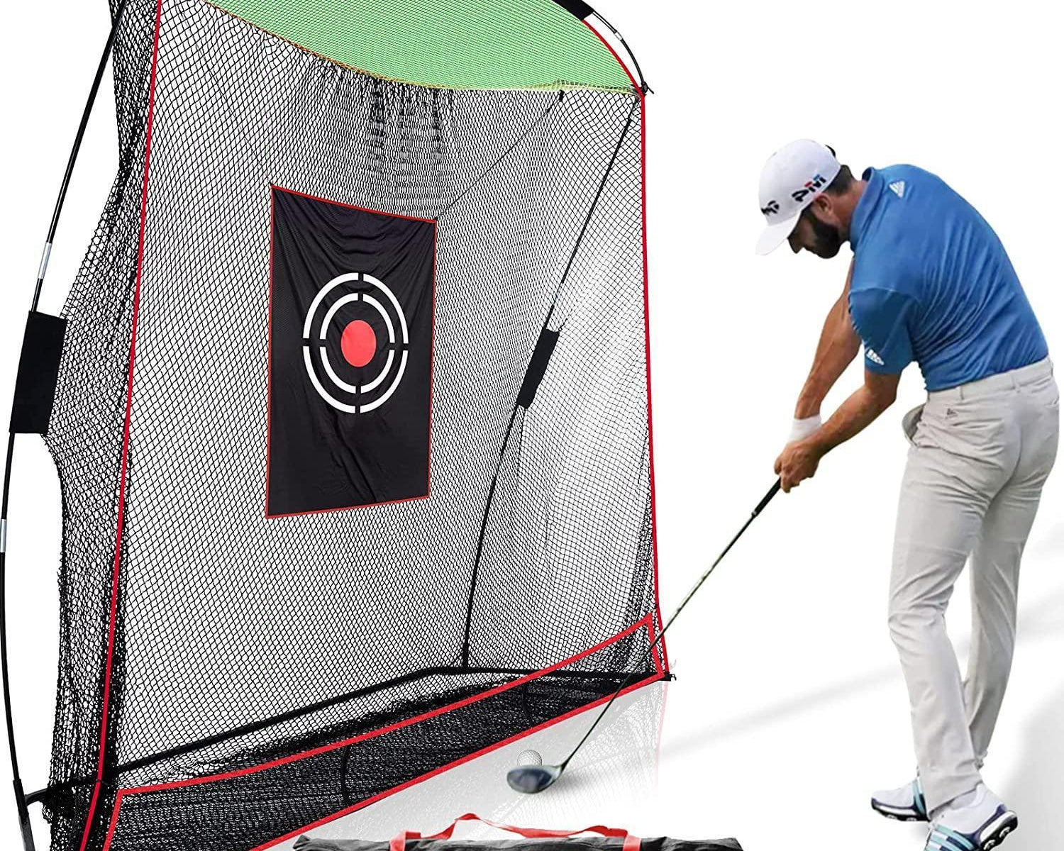Gagalileo Z-design golf practice net with forward roof and target cloth