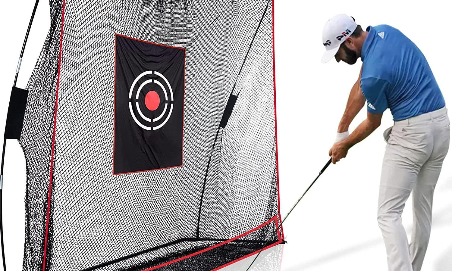 Gagalileo Z-design golf practice net with forward roof and target cloth
