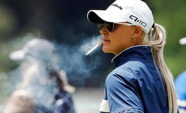 Charley Hull sparked controversy over a cigarette