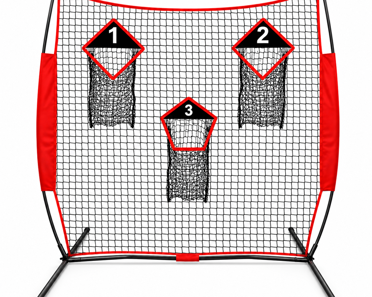 Gagalileo 8x8ft football kicking net with three target areas