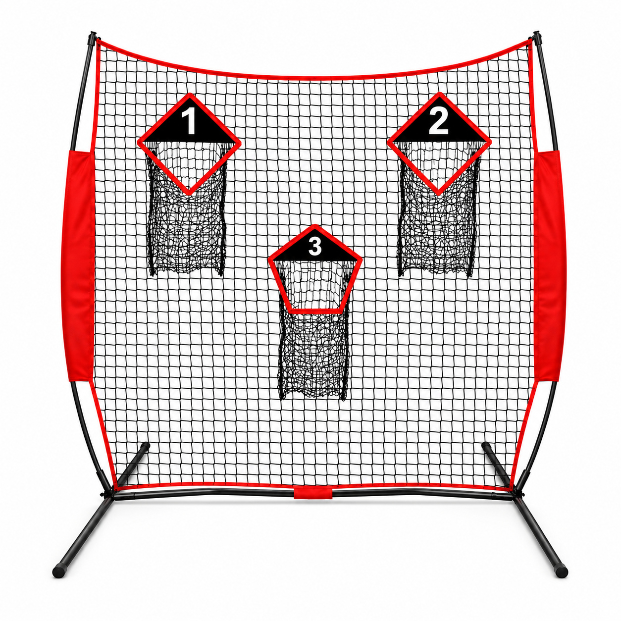 Gagalileo 8x8ft football kicking net with three target areas