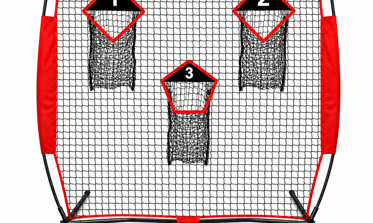 Gagalileo 8x8ft football kicking net with three target areas