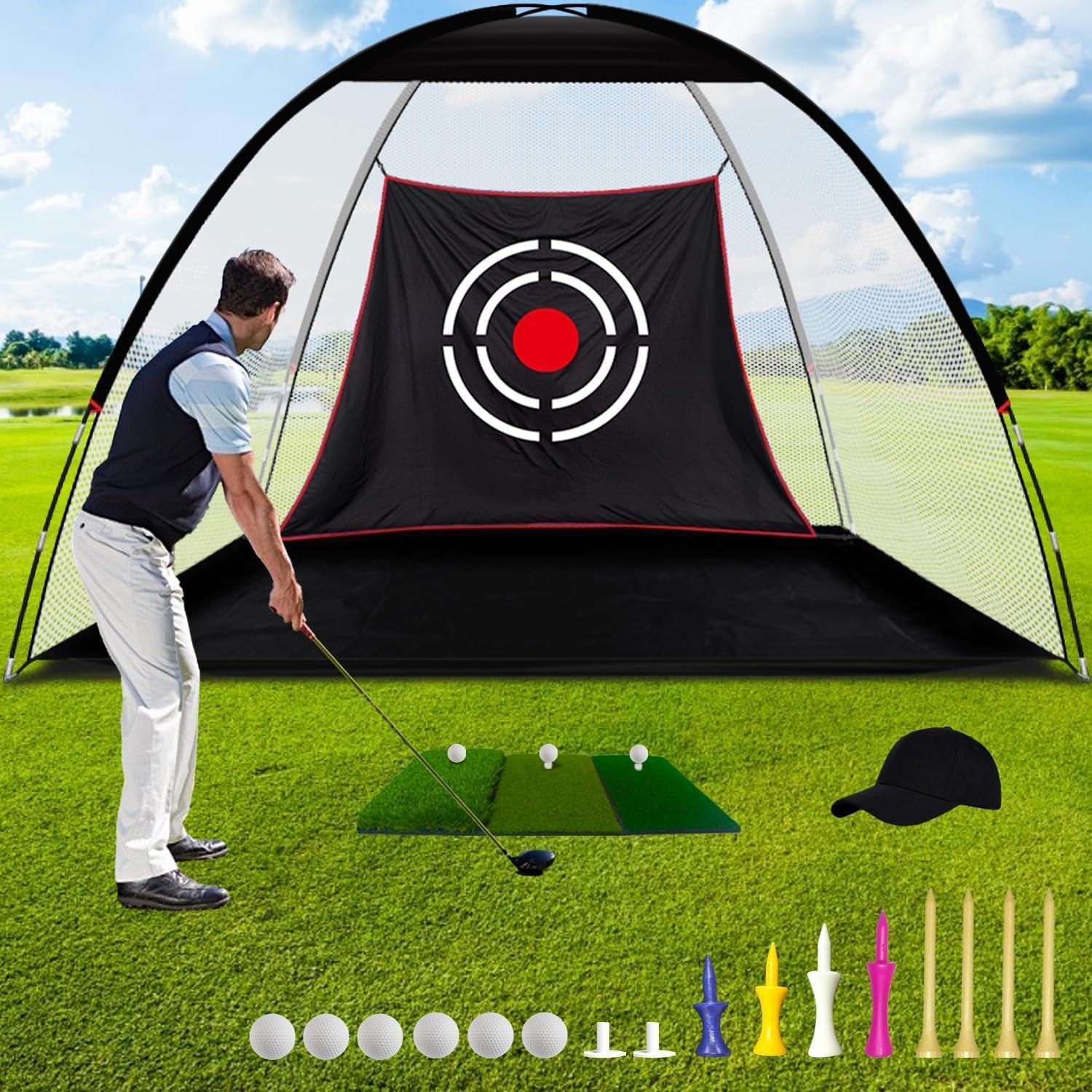 Gagalileo 12x7x6.6ft Backyard Driving Golf Net