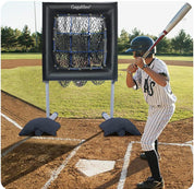 Pitching Net,9 Pocket Target Pitching Net for Baseball, Baseball Pitching Target,Adjustable Heights and Angles,Pitching Net Aid for Throw Training, Heavy Duty Steel Frame-Portable Pitching Net
