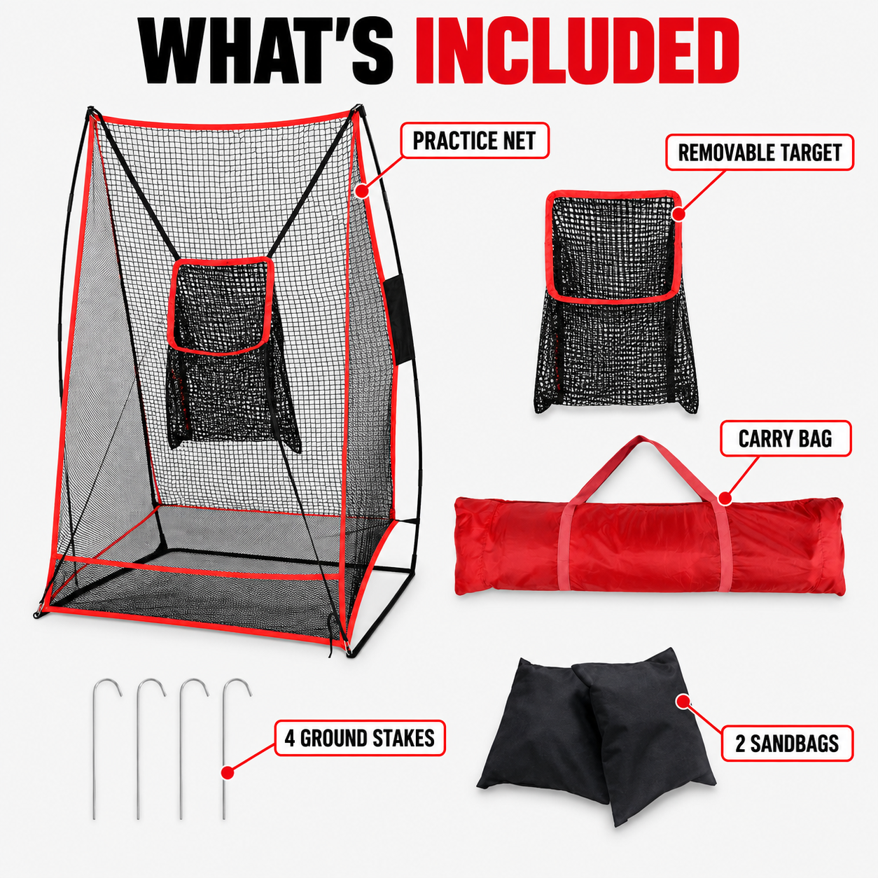 Gagalileo QB Precision Throwing Net - Vertical Passing Target