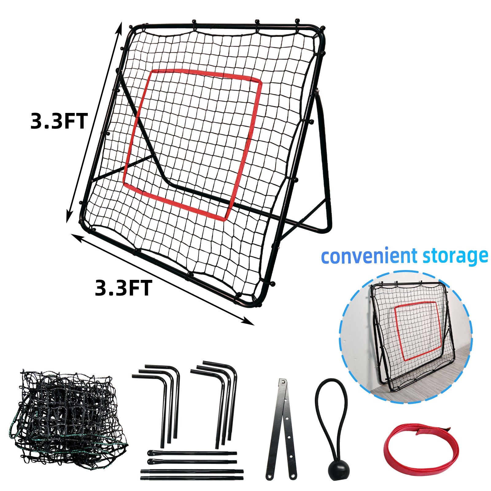 Gagalileo Soccer practice net 4X4 3.3X3.3