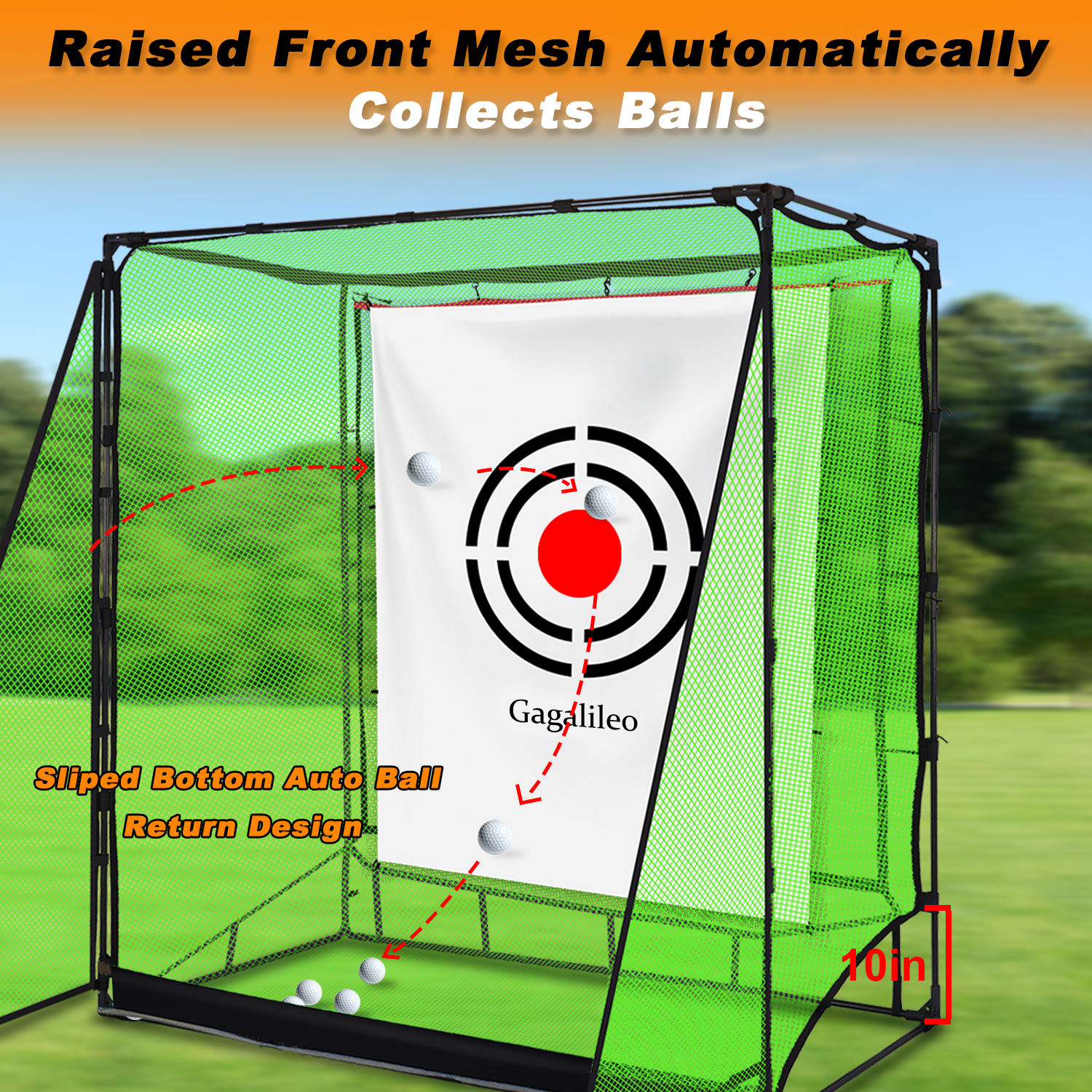 Gagalileo 7x7ft Backyard Golf Hitting Cage - Heavy Duty Practice Driving Net - Gagalileo Sports
