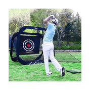 Galileo Red de golf emergente automática con retorno de pelota de 7'X7'X4' | Negro