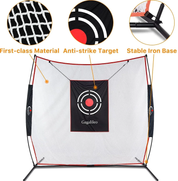 Golf Net Golf Hitting Net for Backyard Training Equipment | 7'x7' | with Golf Mat | Galileo Sports