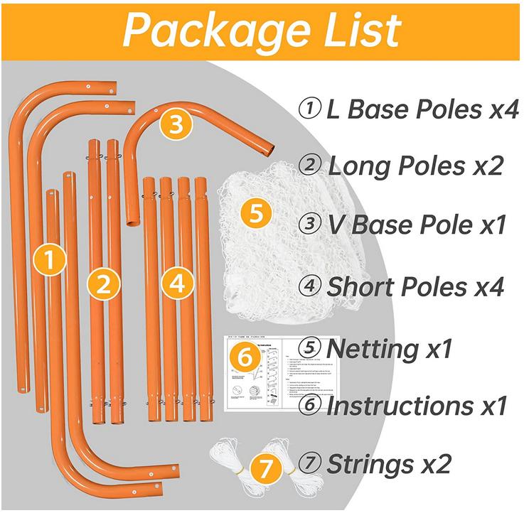 6'X6' Gagalileo Portable Lacrosse Goal