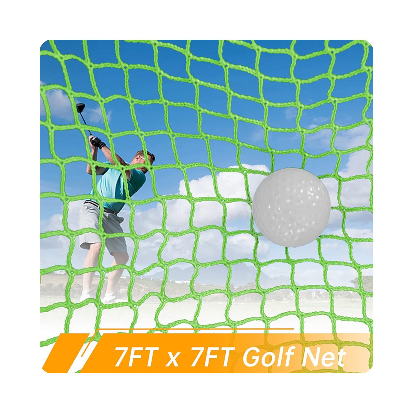 7X7 Galileo Golf Cage Replacement Net Piece