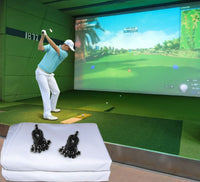 Gagalileo Golf Simulator Enclosure Net — Complete Set with Frame and HD Impact Screen - 14 x 8 ft