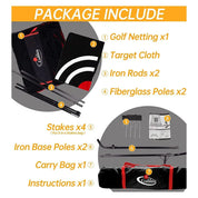 Gagalileo Practice Inside Golf Net 10X8X3ft - Galileo Sports