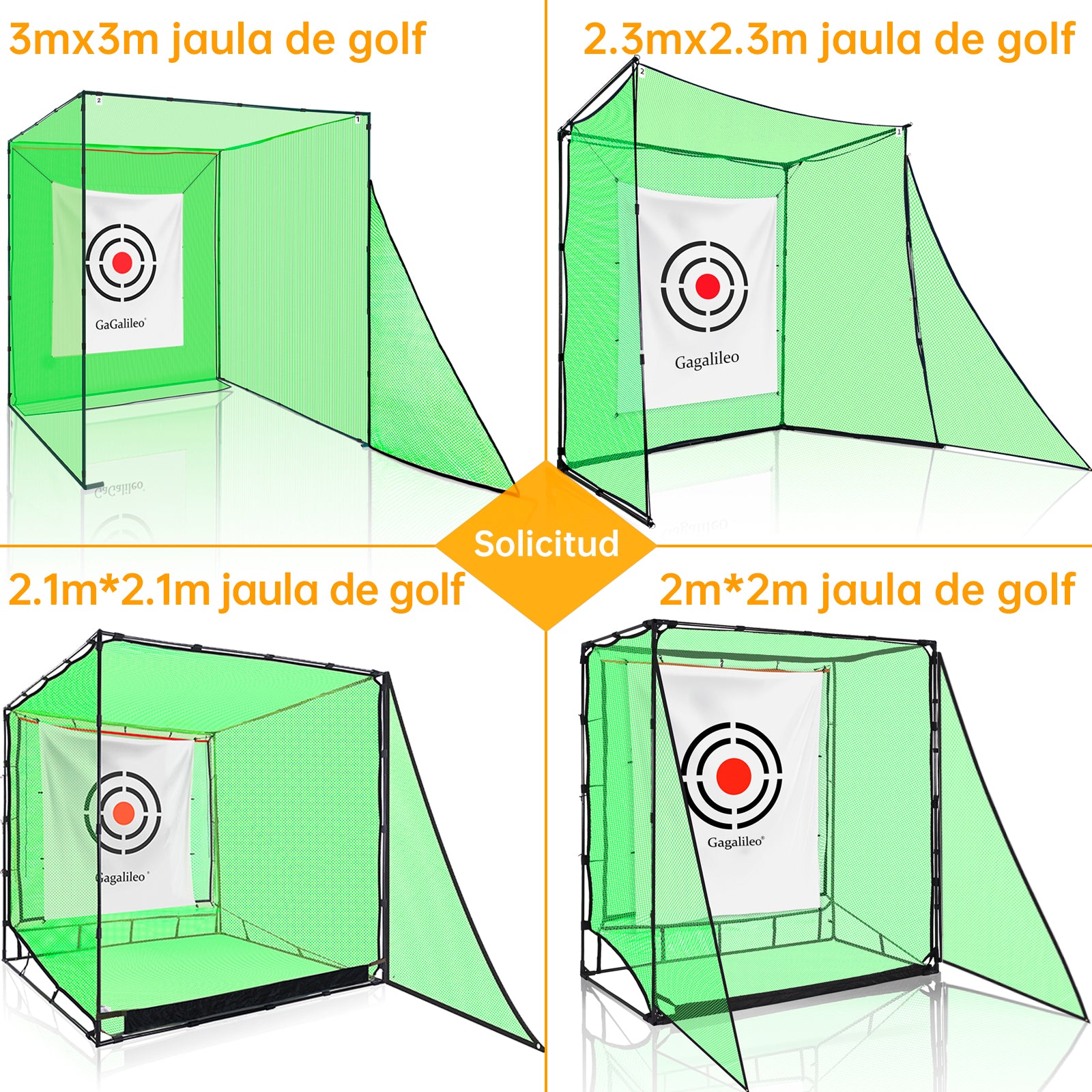 Gagalileo Golf Cage Triangle Net 150x100cm