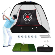 Golf Net,Golf Net Backyard Driving,Golf Driving Range,Golf Swing Net,Heavy Duty Golf Practice Net,Golf Practice Hitting Net,Quick Setup Golf Net with Target Cloth and Carry Bag-CAD