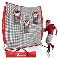 Gagalileo 8x8ft Heavy-Duty Football Training Net — 3 Target Hitting Area Kicking Cage
