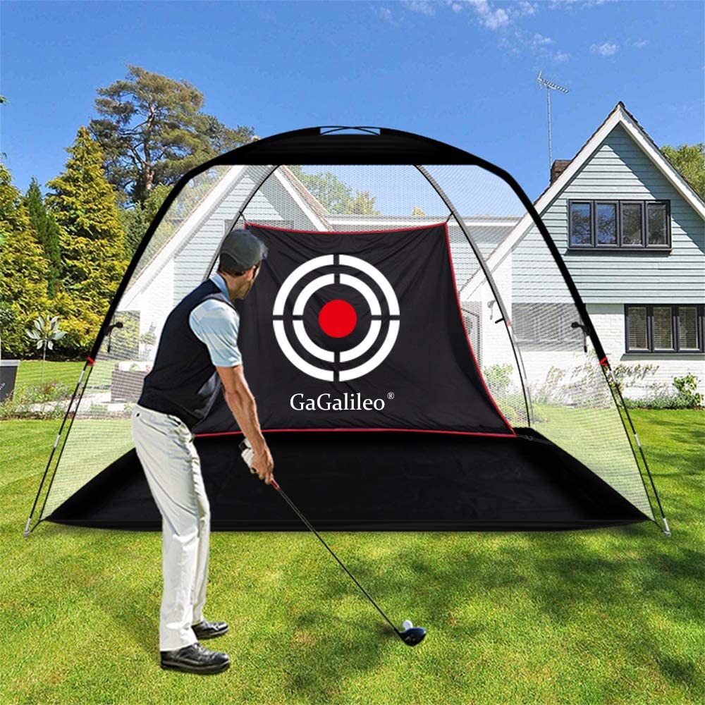 Galileo Golf Net 12'x7'x6.6' – Backyard & Indoor Driving Practice Net