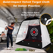Golf Net,Golf Net Backyard Driving,Golf Driving Range,Golf Swing Net,Heavy Duty Golf Practice Net,Golf Practice Hitting Net,Quick Setup Golf Net with Target Cloth and Carry Bag-CAD