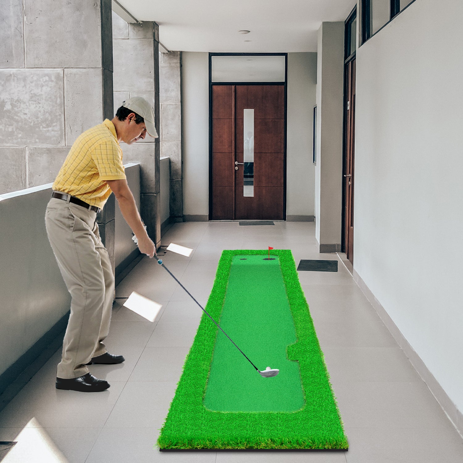 Galileo Golf Hitting Mats Golf Putting Training 10X1.6ft