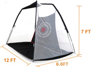 Galileo Golf Net 12'x7'x6.6' – Backyard & Indoor Driving Practice Net