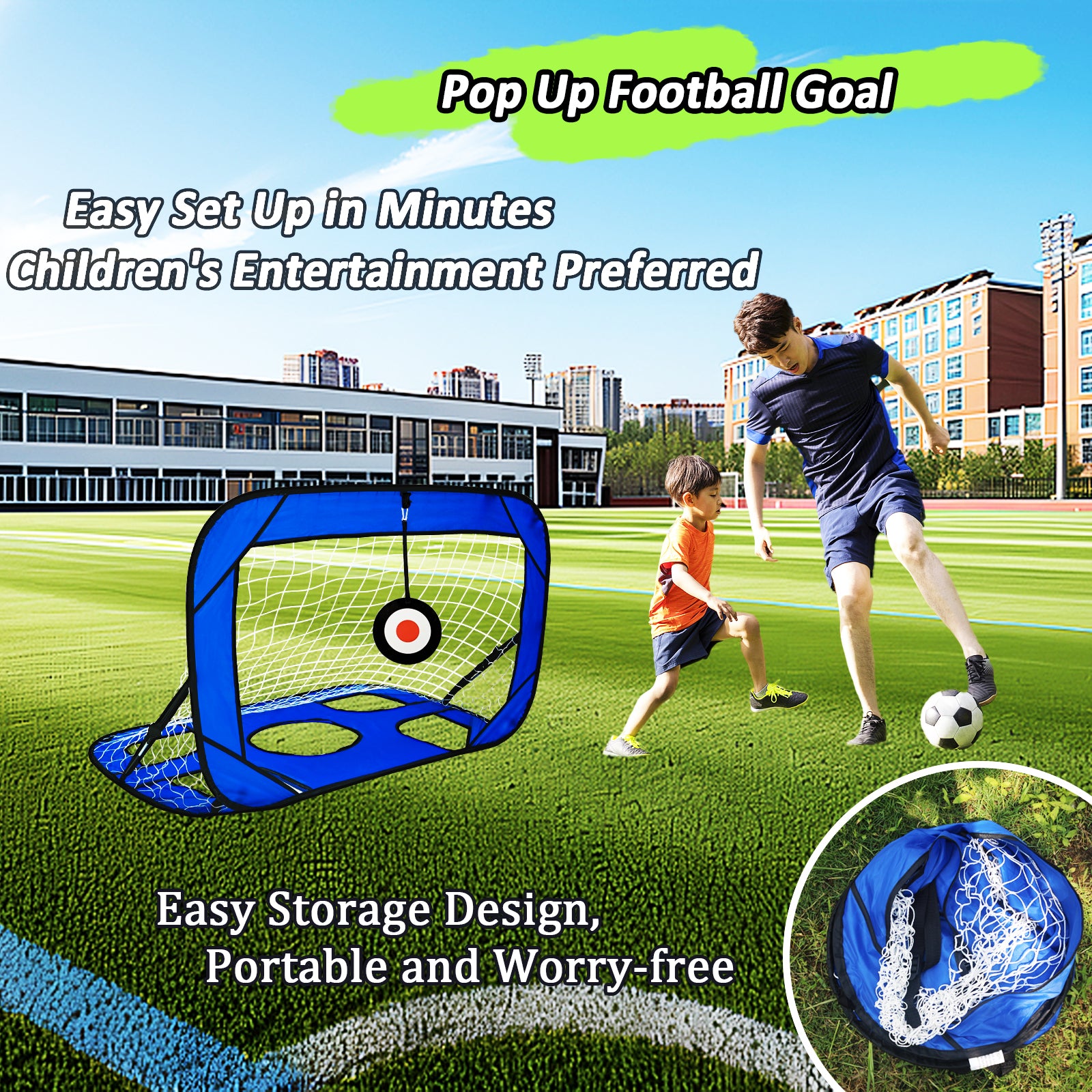 Pop up football goal 4X2.5X2.5ft