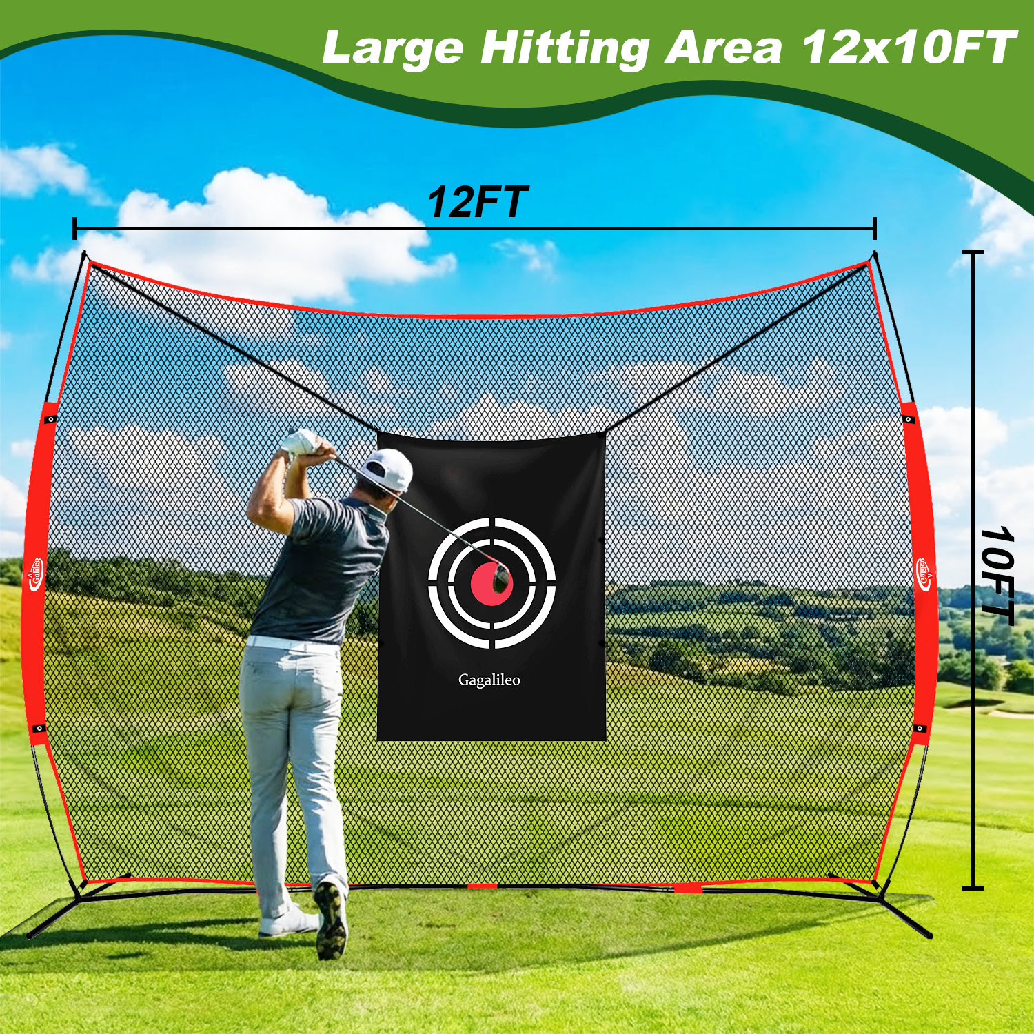 Gagalileo Net Practice Hitting Nets 12X10ft