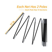 Gagalileo Golf Replacement Curved Poles for 10x7x6FT Golf Net-Pro/ Rods 2pcs