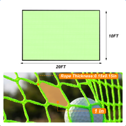 Gagalileo Golf Cage Replacement Net 10x20ft