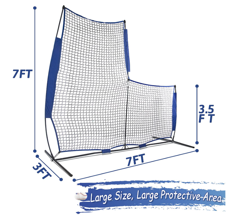 Gagalileo L-Shaped Softball relacement Pitching Screen 7×7ft