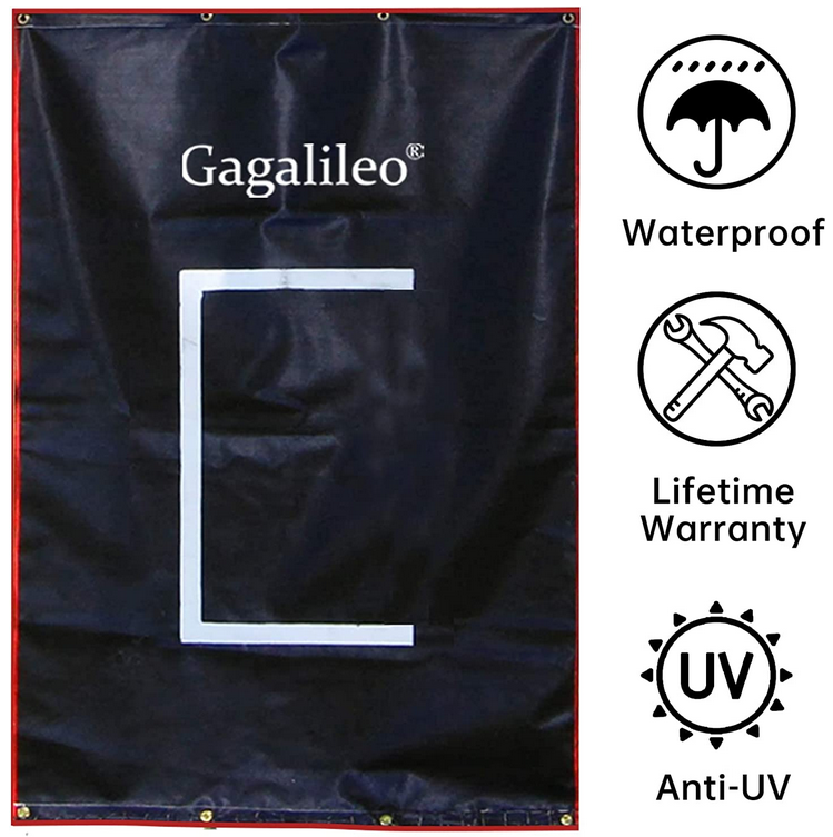 Gagalileo Backstop,Pitching Backstop,Fastpitch Baseball Backstop,Backstop with Strike Zone,Pitching Backdrop,Rubber Vinyl Backstop,Vinyl Batting Cage Backdrop