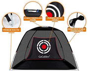 Golf Net Golf Practice Net for Backyard Driving Range Golf Hitting Nets |12' X 7'X 6.6' | Pro Black | Galileo Sports-CAD