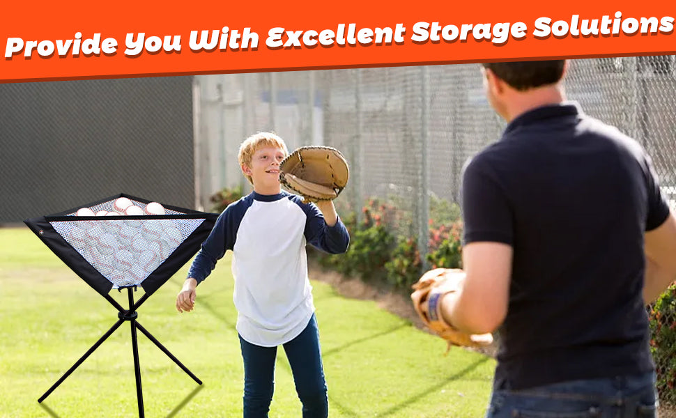 Baseball folding triangle ball frame
