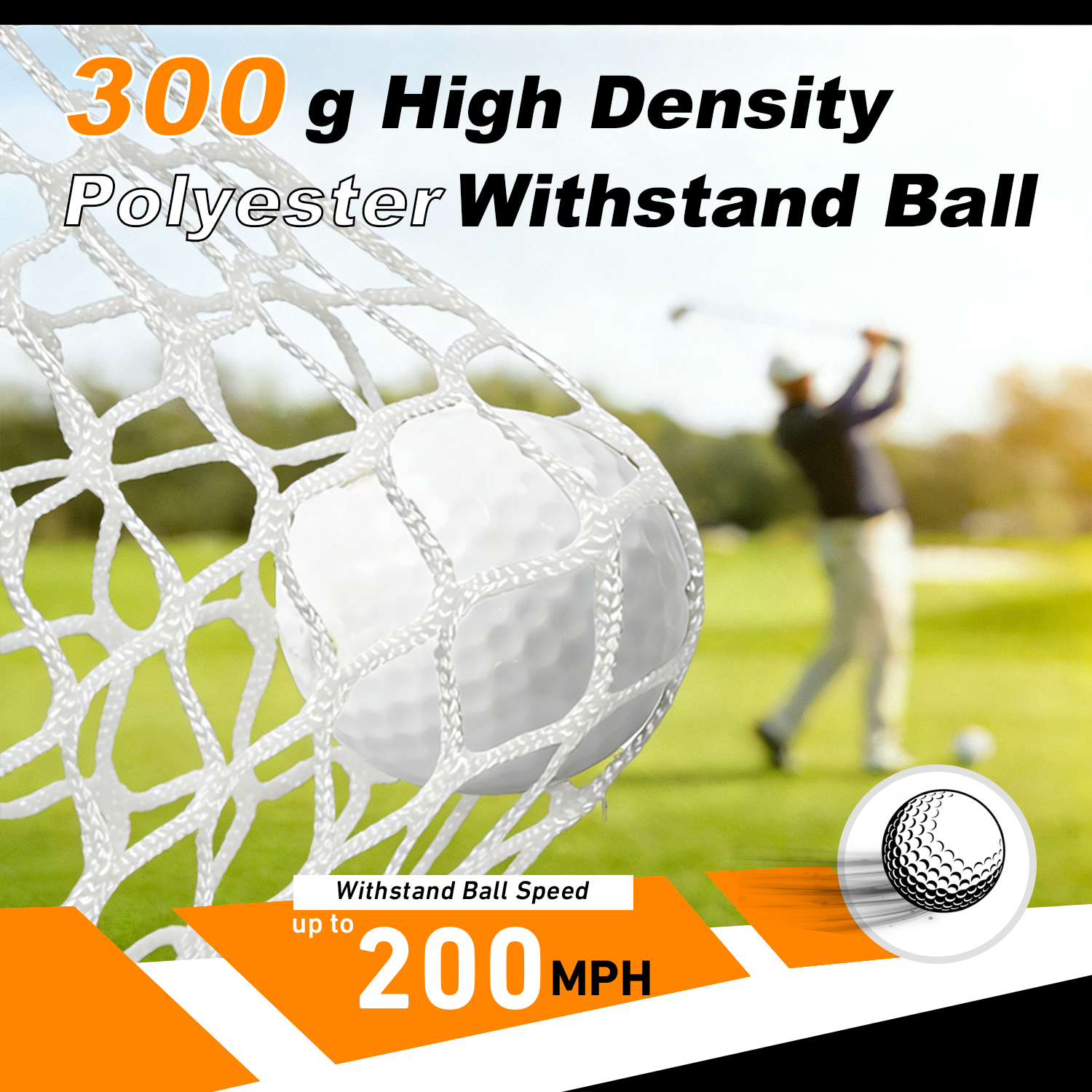 Golf Hitting Practice Nets for Backyard with Balls/Turf Mat/Tees/Hat/Target/Bag 12x7x6.6 ft