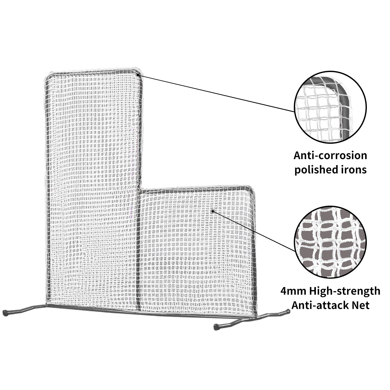 Gagalileo L Replacement Baseball Pitching Protective Screen 7X7FT (white)