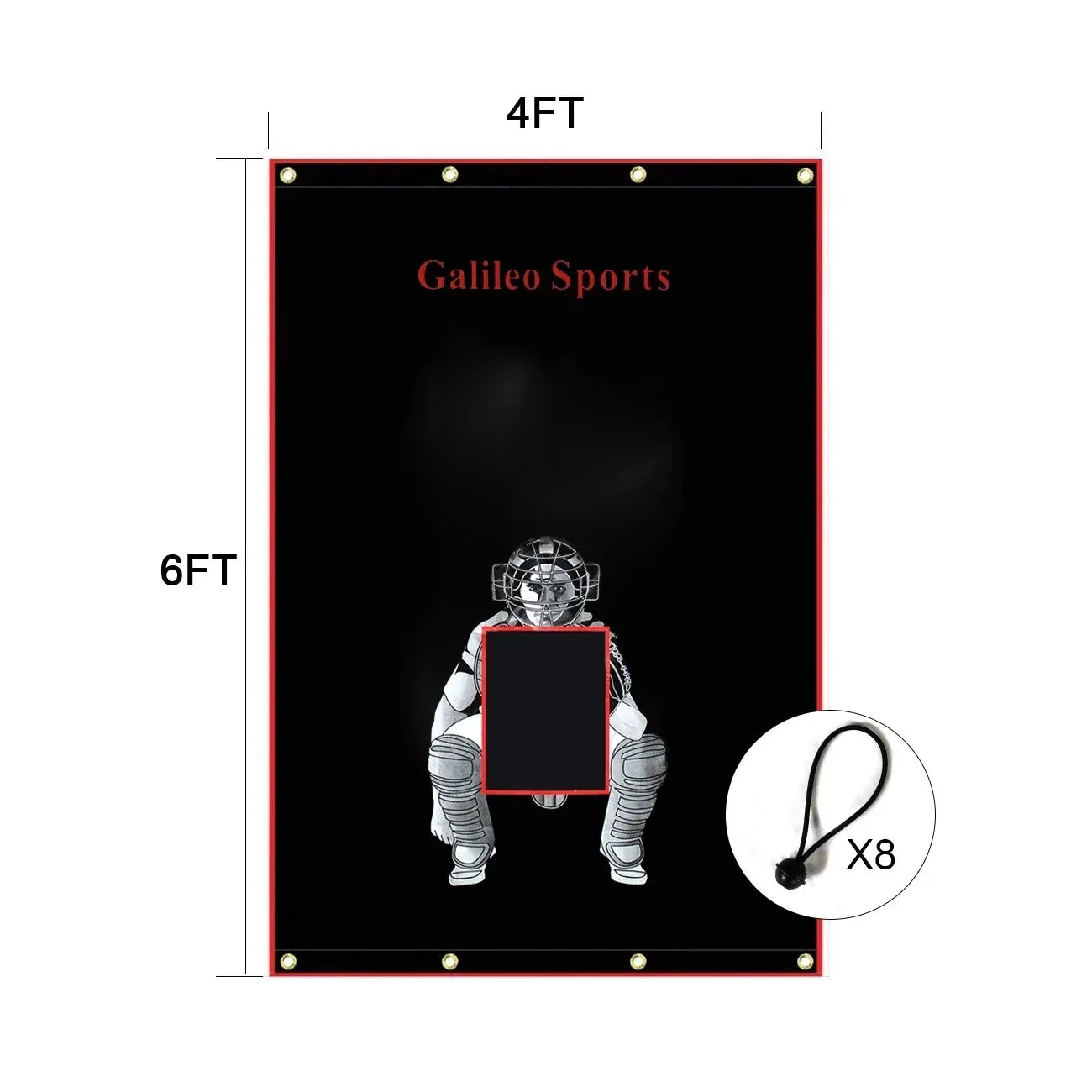 Gagalileo Softball Backstop Viny Target 4X6ft